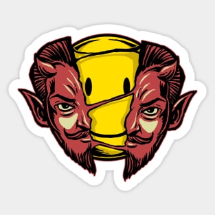 Smiley Devil Sticker